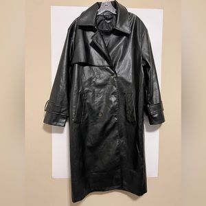 Pretty Little Things size14 leather Trench Jacket